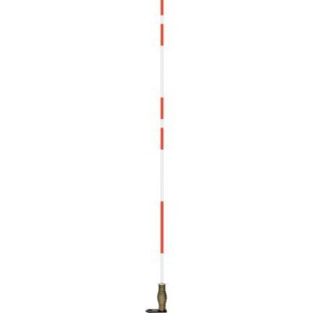 TAPCO, TRAFFIC & PARKING CONTROL CO Hydrant/Utility Marker, 7' Long with Flat Bracket, Red/White 2673-00002